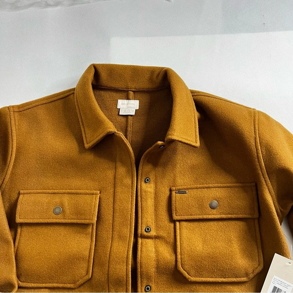 Brixton Durham Shirt Jacket Shacket Washed Copper Brown Size Large Long Sleeve - Picture 5 of 10